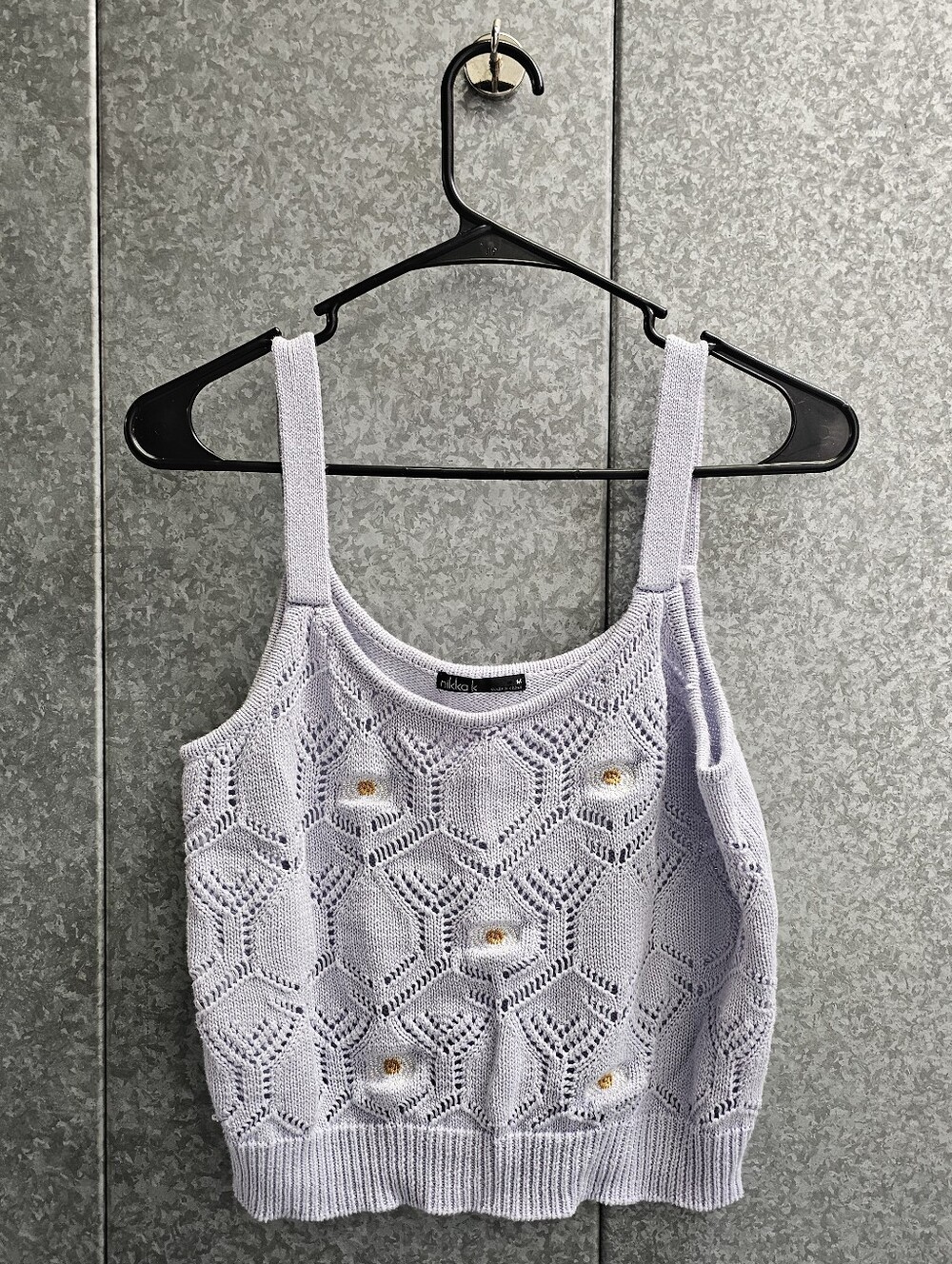 Lavender Crochet Knit Tank Top - Brand: Nikka K